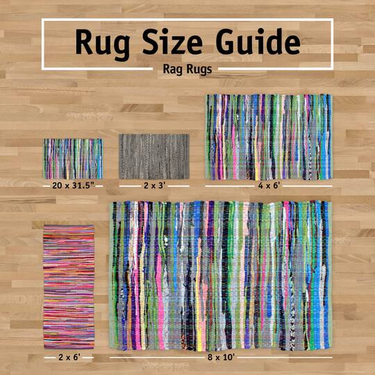 DII® Variegated French Blue Recycled Yarn Rug , 2ft. x 3ft.